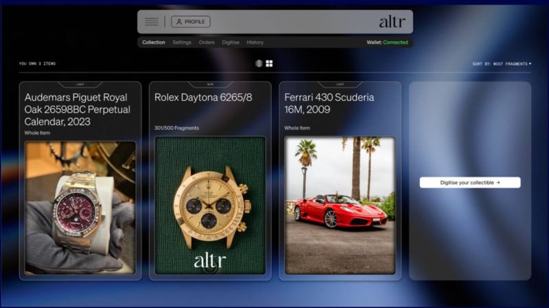 altr-launches-digitisation-for-physical-collectibles,-will-allow-private-owners-to-unlock-on-chain-liquidity