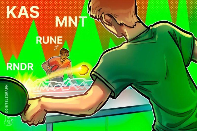 bitcoin-price-surge-toward-$40k-boosts-sentiment-in-kas,-rune,-mnt-and-rndr