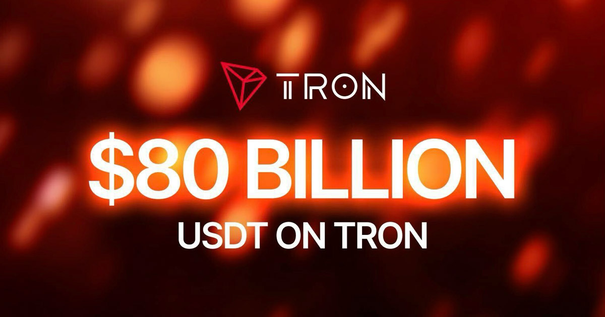 usdt-on-tron-surpasses-$80-billion,-strengthening-tron’s-position-as-the-leading-stablecoin-network