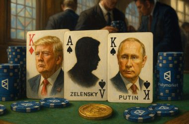 polymarket-traders-bet-on-trump-shunning-crypto-during-putin-meeting,-go-all-in-on-zelensky-mention